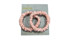 Набор резинок для волос 6 см ткань розовые  Rinova 2шт