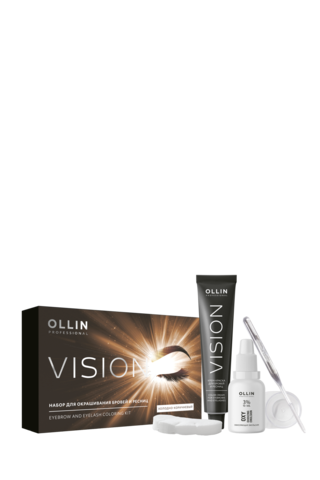 Набор для окрашивания бровей и ресниц Холодно-коричневый Vision Ollin Professional 20 мл