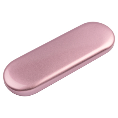 Футляр для инструментов металлический 01 розовый Irisk 17.5*5,8 см