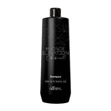 Шампунь черный угольный тонирующий для волос Blonde elevation charcoal shampoo LT 1000 мл