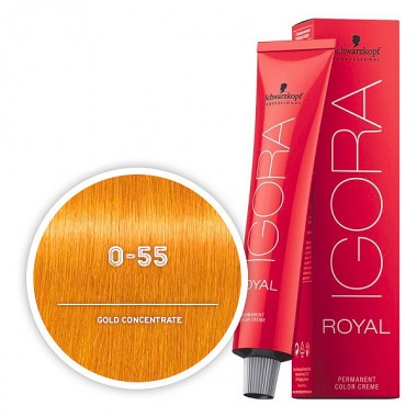 Крем-краска для волос Золотистый микстон SCHWARZKOPF PROFESSIONAL IGORA ROYAL 60 мл. 0-55