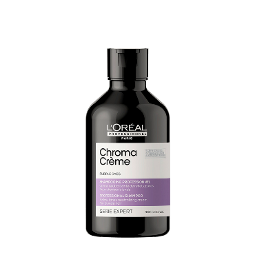 Крем-шампунь с фиолетовым пигментом для нейтрализации желтизны очень светлых волос L'Oreal Professionnel Serie Expert Chroma Creme 300 мл