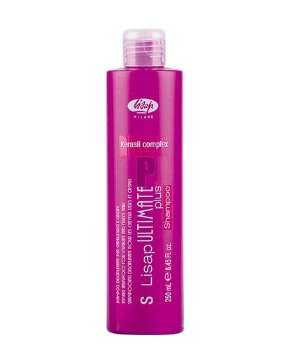 Шампунь кератиновый с разглаживающим действием для гладких и вьющихся волос Lisap Milano Ultimate Plus 250 мл