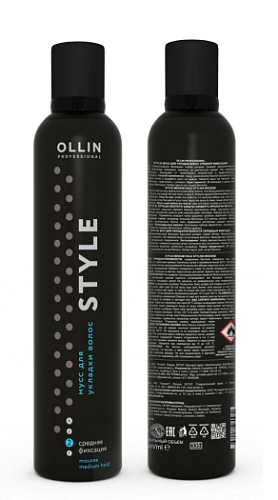 Мусс для укладки волос средней фиксации STYLE OLLIN PROFESSIONAL 250 мл