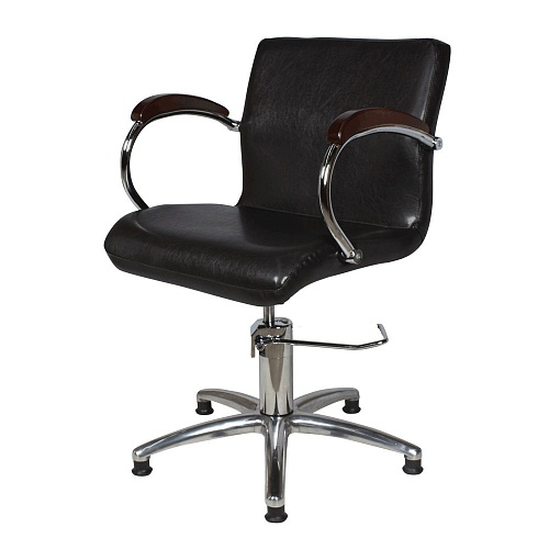 Кресло парикмахерское Лорд-2, цвет черный №8, гидравлика G-17, пятилучье
