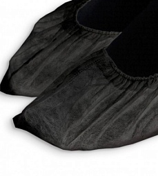 Носки одноразовые черные из спанбонда в индивидуальной упаковке Elegreen S 1 пара
