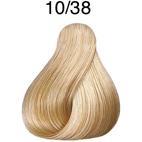 10,38 Крем-краска стойкая Яркий блонд золотисто-жемчужный 60 мл