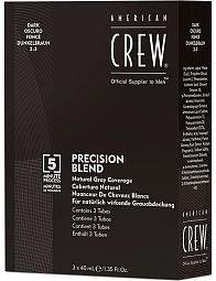 Камуфляж для седых волос 2/3 Темный натуральный American Crew Precision Blend 3*40 мл